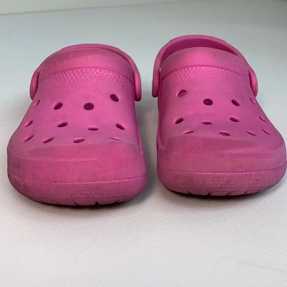 Crocs Youth Bubblegum Pink Original Size 11 - Picture 5 of 9